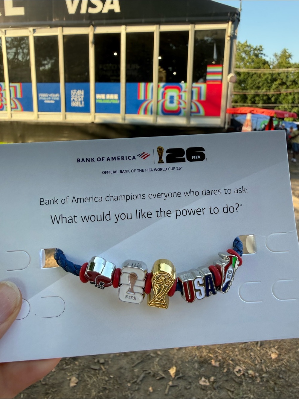 Official FIFA World Cup ‘26 Bank of America Fan Band Charm Bracelet